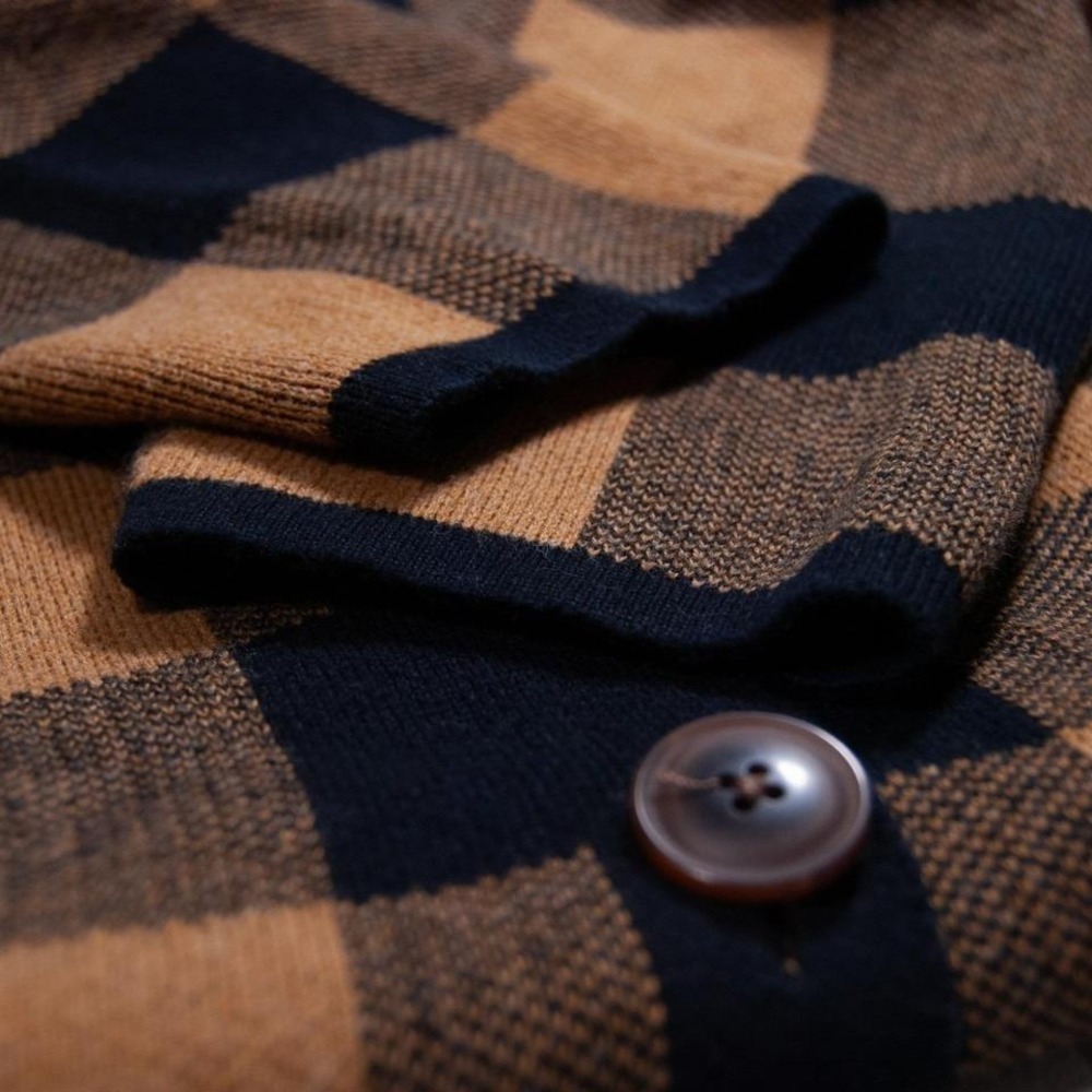 Denim & Co Women's 1X Button Front Hooded Duster Cardigan Buffalo Plaid - Picture 6 of 7